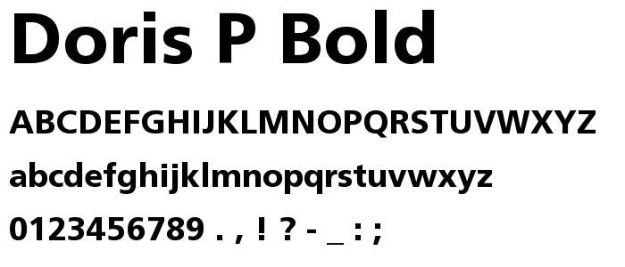 Doris P bold font